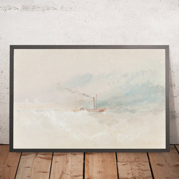 Una imagen enmarcada de A Packet Boat off Dover de Turner, 1836 (JMW Turner)