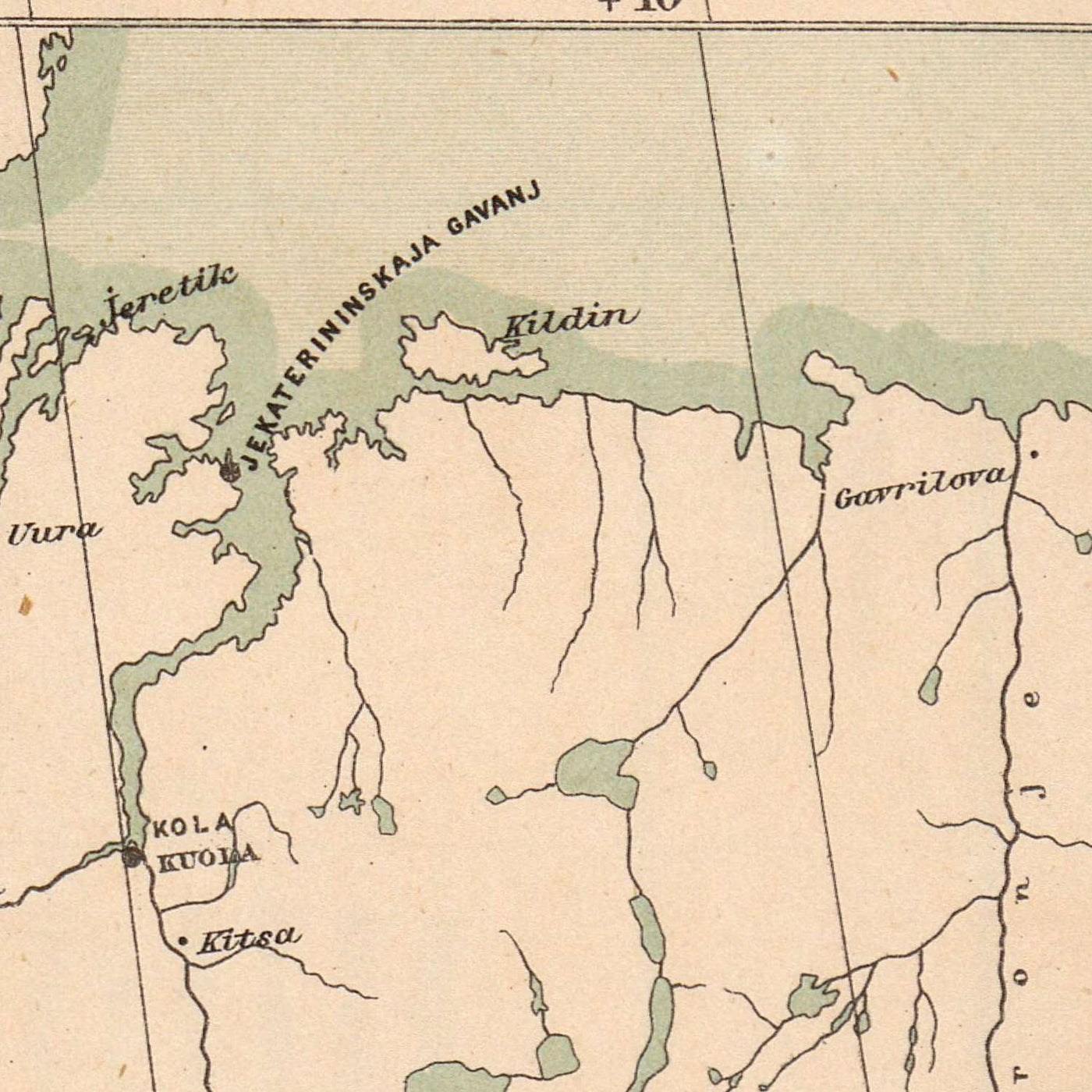 Ancienne carte de la Finlande, 1897 : Helsinki, Tampere, Golfe de Botnie, Chemins de fer, Frontières 