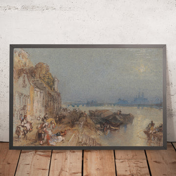 A framed image of Tours: Sunset- Looking Backwards (JMW Turner) by Turner, 1826