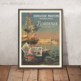 Bordeaux Reiseplakat: Exposition Maritime Internationale von Etablissements Minot, 1907 