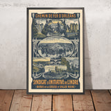 Indre Reiseplakat: Chemin de fer d’Orléans von Imp. F. Champenois 