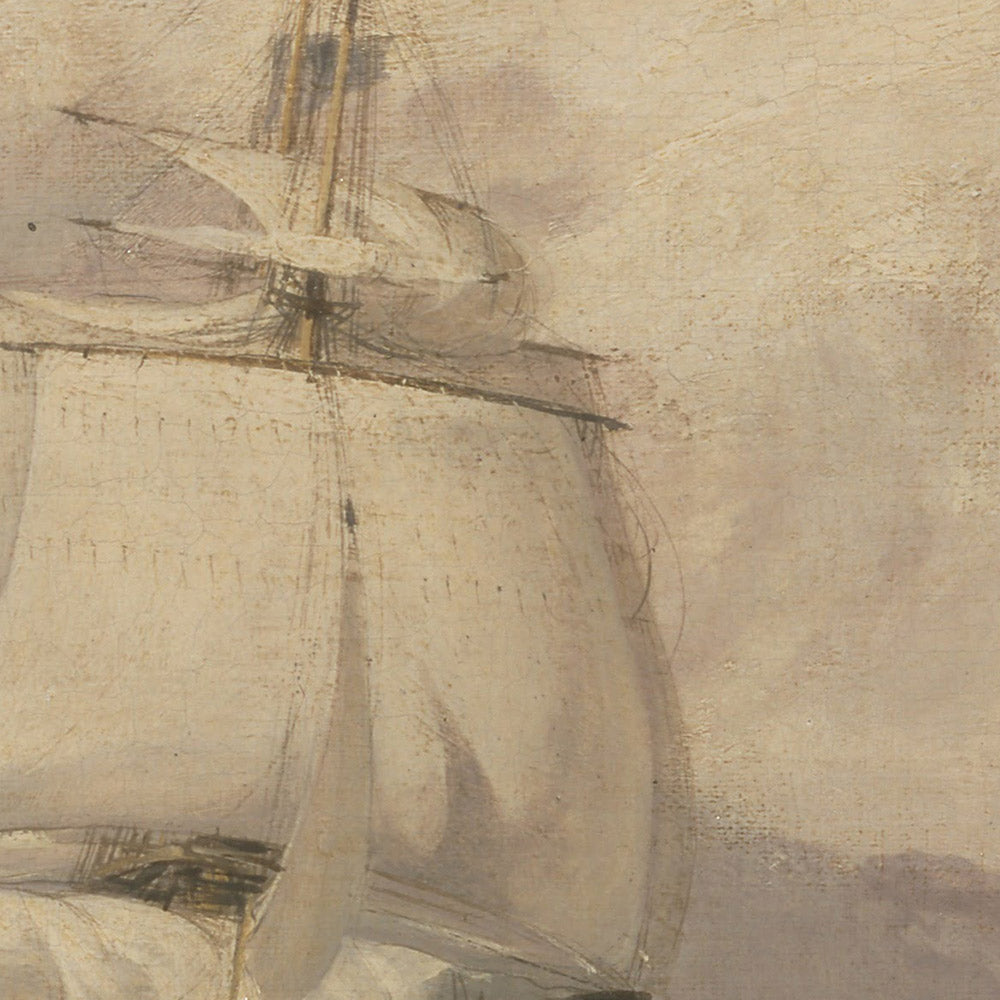 The Victory Returning from the Battle of Trafalgar, in Three Positions by Turner, 1806