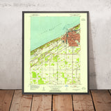 Old Map of Michigan City, Indiana by USGS, 1953 – Lake Michigan & Cool Springs