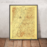 Old Map of Frederick, Maryland by USGS, 1909 – Monocacy River & Catoctin Mountain