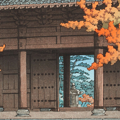 Templo Nanzenji en otoño, Kioto por Hasui Kawase 1935 