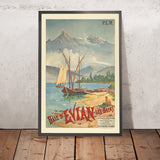 Affiche de voyage Évian-les-Bains par Henri Ganier, 1890 