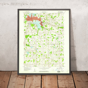 Old Map of Winona Lake, Indiana by USGS, 1957 – Warsaw & Lake Tippecanoe