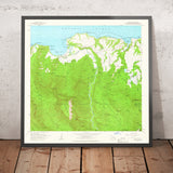 Old Map of Hanalei, Hawaii by USGS, 1963 – Princeville, Hanalei Bay & Na Pali Coast