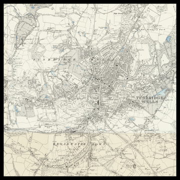 An old Ordnance Survey map of Royal Tunbridge Wells