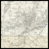 Mappa antica personalizzata di Royal Tunbridge Wells 