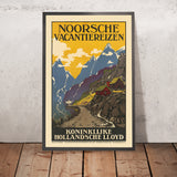 Poster di viaggio Norvegia: Noorsche Vacantiereizen di Albert Hemelman, 1926 