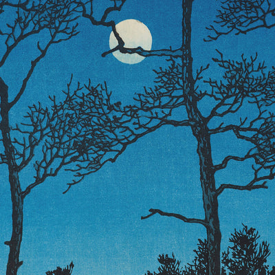 Lune d'hiver sur la plaine de Toyama par Hasui Kawase 1935 