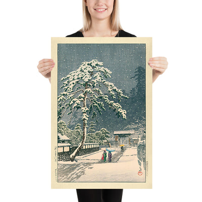 Honmon-Tempel in Ikegami von Hasui Kawase, 1935 