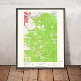 Old Map of Missoula, Montana by USGS, 1964 – Lolo National Forest, Clark Fork River & Mount Sentinel