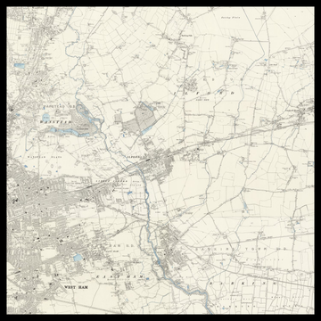 Une ancienne carte Ordnance Survey du borough de Redbridge