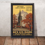 Bex-les-Bains, Schweiz Reiseplakat: Vallée du Rhône – Bains Salins von Jules Courvoisier, 1915 
