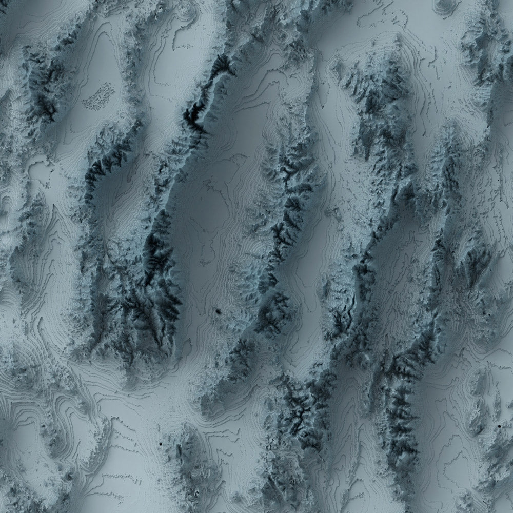 Carte topographique 3D en relief du Nevada 