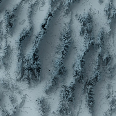 Carte topographique 3D en relief du Nevada 