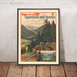 Poster di viaggio dei Vosgi: Traversée des Vosges di Georges Daubner, 1908 