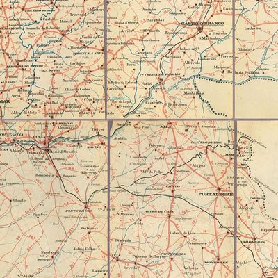 Old Rare Road Map of Portugal, 1926: Lisbon, Porto, Motoring, Vacuum Oil Company