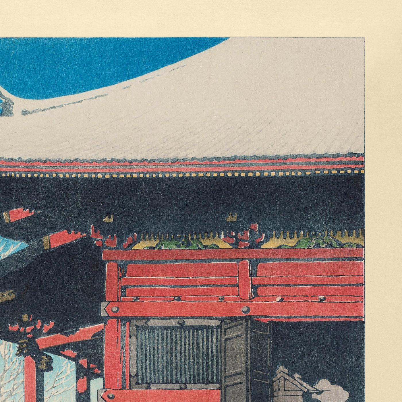 Asakusa Kannon Tempel nach dem Schnee, Tokio von Hasui Kawase 1935 
