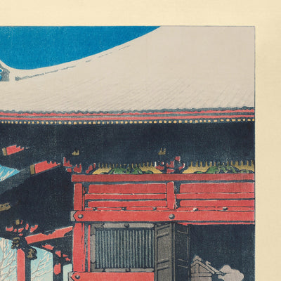 Asakusa Kannon Tempel nach dem Schnee, Tokio von Hasui Kawase 1935 