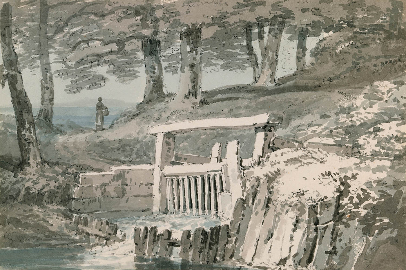 Compuerta, Abadía de Netley, Hampshire por Turner 1794 