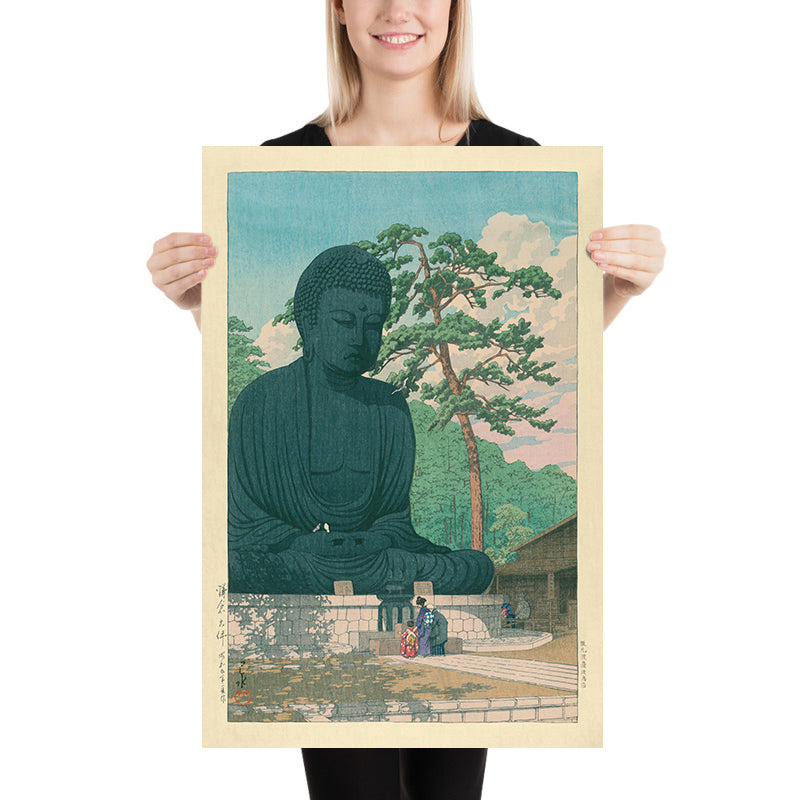 Der große Buddha von Kamakura von Hasui Kawase, 1935 