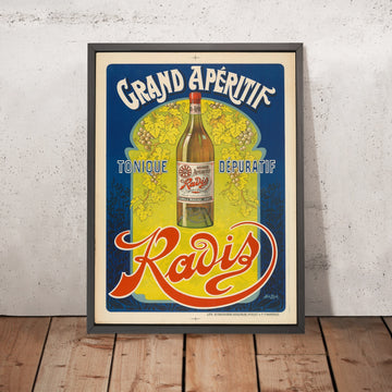 A framed image of Radis Vintage Aperitif Poster by Arn. Eyck, 1905