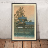 Tempio Byodo-in a Uji-Renge vicino a Kyoto di Hasui Kawase, 1935 