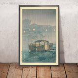 Onsen Hot Spring e pioggia a Shuzen-ji di Hasui Kawase 1935 