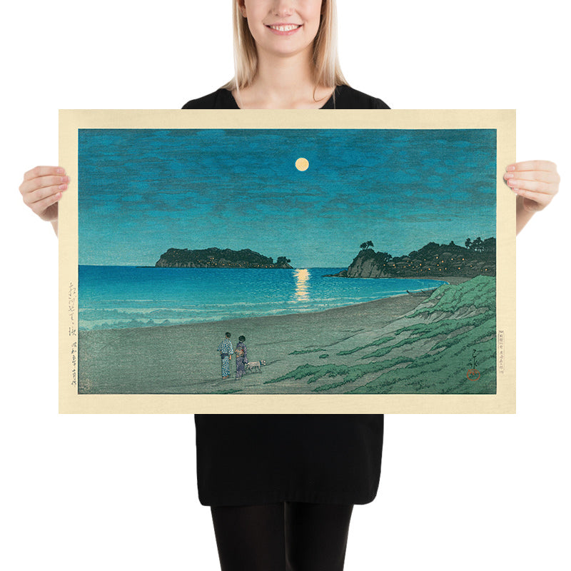 Playa Shichiri en Soshu por Hasui Kawase, 1935 