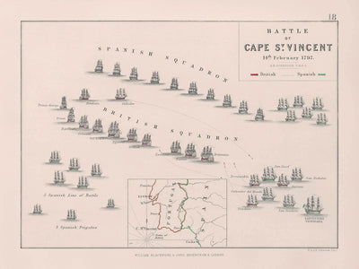 Schlacht von Kap St. Vincent von AK Johnston, 1797: Anglo-spanischer Krieg 