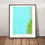 Old Map of Depoe Bay, Oregon by USGS, 1957 – Cape Foulweather & Lincoln City