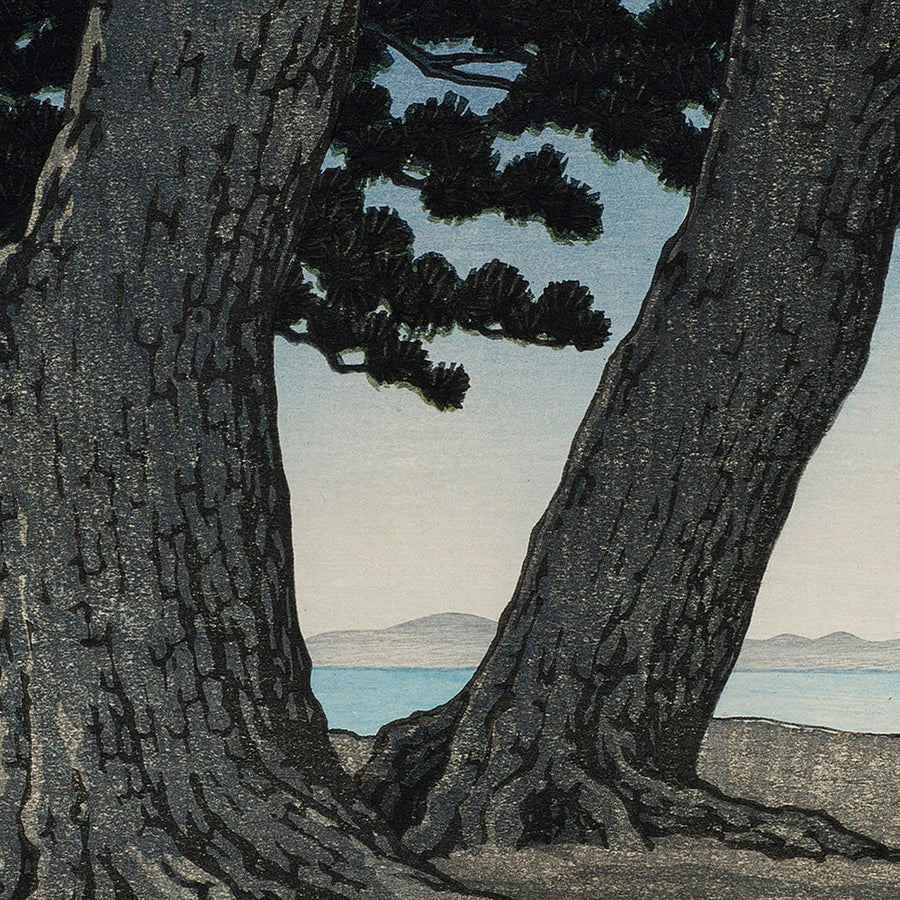 Kaiganji Beach in Sanuki District by Hasui Kawase, 1935