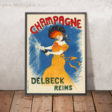Champagne Delbeck Vintage Champagne Poster by Leonetto Cappiello, 1902