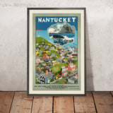 Poster di viaggio di Nantucket di John Held, Jr., anni Venti 