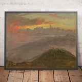 Sunset and Mountains by Frederic Edwin Church, 1865