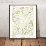 Old Map of Yellow Springs, Ohio by USGS, 1968 – Glen Helen Nature Preserve, Antioch College & Little Miami River
