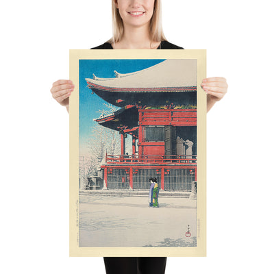 Asakusa Kannon Tempel nach dem Schnee, Tokio von Hasui Kawase 1935 