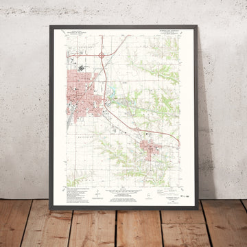 Map of Galesburg, Illinois by USGS, 1982 – Henderson, Railways & Local Roads