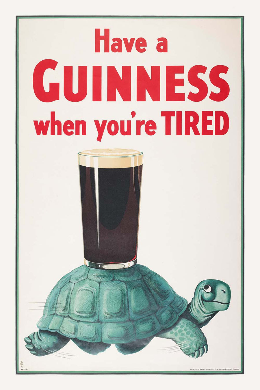 Genieße ein Guinness, wenn du müde bist von John Gilroy, 1936 