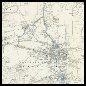 An old Ordnance Survey map of Dartford