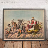 Vintage Bock Beer Poster by Henry Jerome Schile, 1881