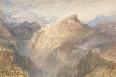El Fuerte de L'Esseillon, Val de la Maurienne, Francia por Turner, 1835 