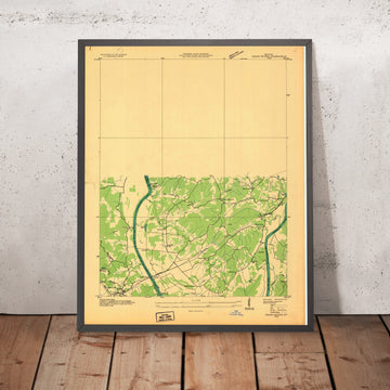 Old Map of Grand Rivers, Kentucky by USGS, 1936 – Cumberland & Tennessee Rivers