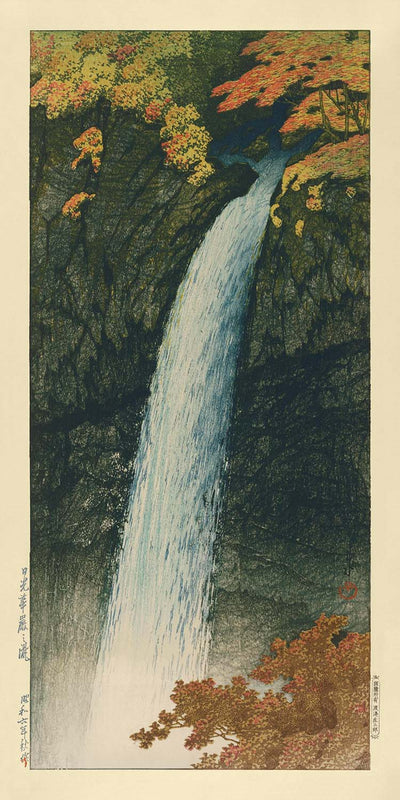 Cascada Kegon, Nikkô de Hasui Kawase, 1935 
