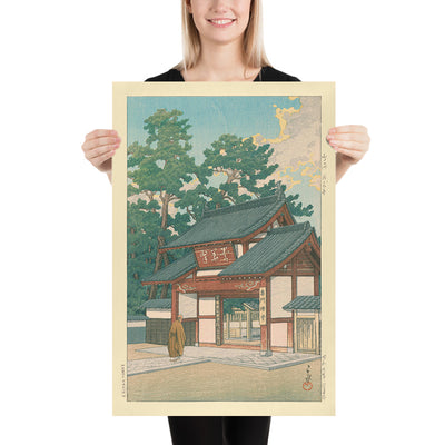 Temple Zuisen à Narumi par Hasui Kawase, 1935 