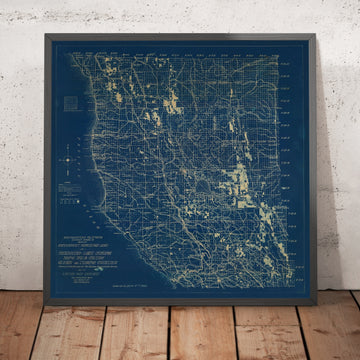 Old Homestead Map of Northwestern California, 1933: Santa Rosa, Napa, Davis, Clear Lake, Ukiah