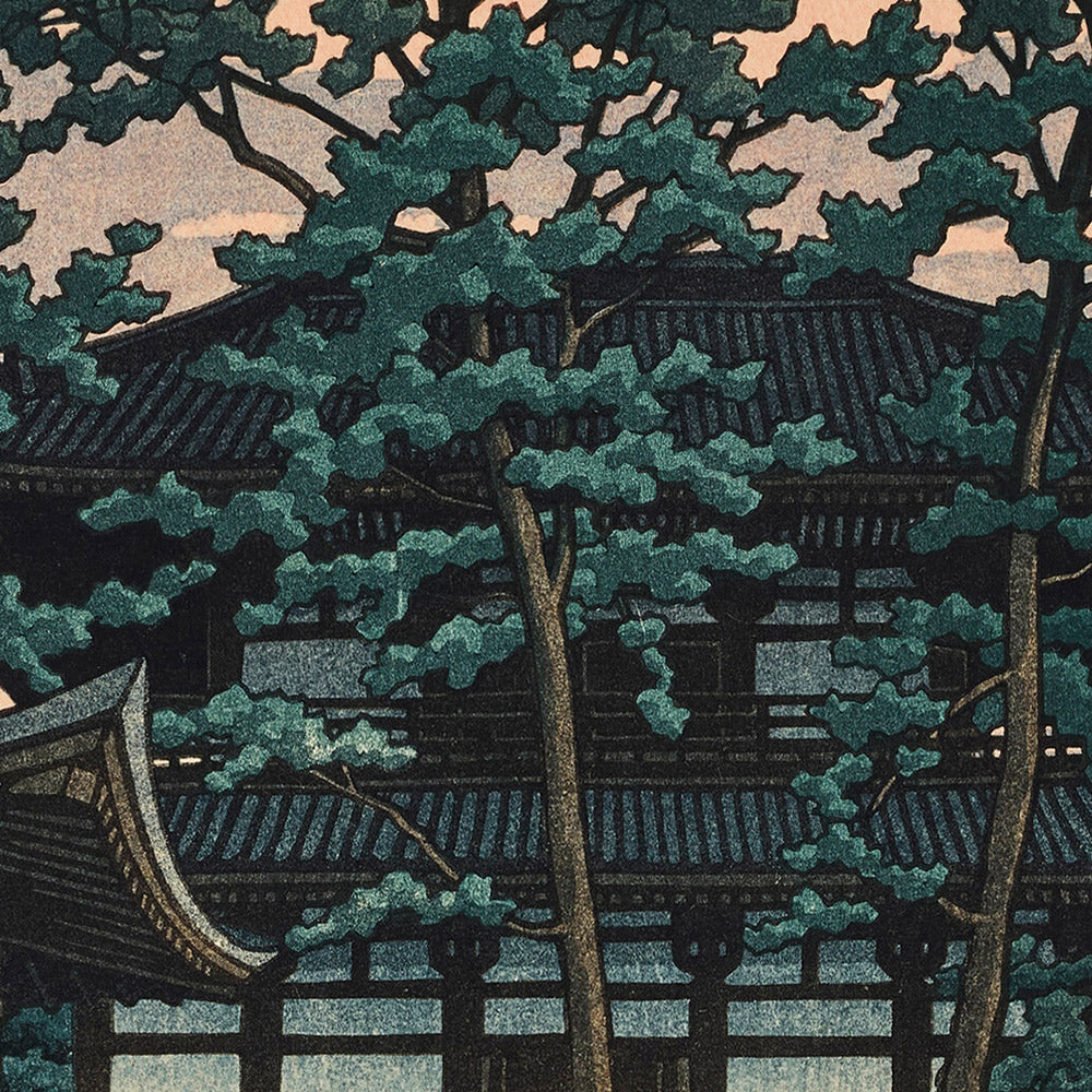 Kiko Temple, Nara Prefecture by Hasui Kawase 1935